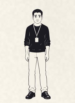 Nassim, dessiné à l'encre
