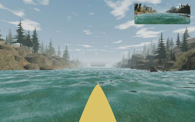 La rivière de montagne de Wildwake, vue depuis le bateau